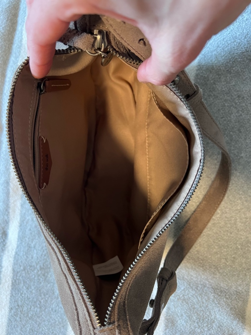 The Sak Tess Shoulder Bag- Mushroom Suede - Picture 6 of 12